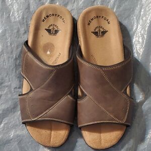 Dockers Men's Dark Brown Memory Foam Sandals